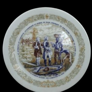D'ARCEAU-LIMOGES French Collectors Plate "A NORTH ISLAND, EN CAROLINE DU SUD"